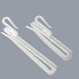 20x Adjustable Clip On Pinch Pleat Hooks Locking Curtain Tape Plastic - 69mm Or 88mm - thumbnail 3