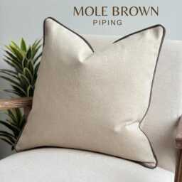 Natural Stone Cushion Cover Customisable Trim Colour + All Sizes - thumbnail 3