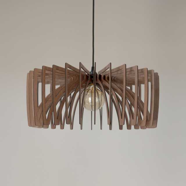 Wooden Ceiling Lamp, Wood Pendant Light, Modern Fixture, Kitchen Island, Scandinavian Design, Mid Century, Hanging Natural - image 1