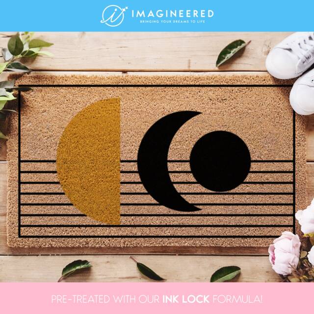 Chic Mid Century Modern Doormat, Retro Welcome Mat For Stylish Entryways, Mid-Century Rug, Housewarming Gift - image 1