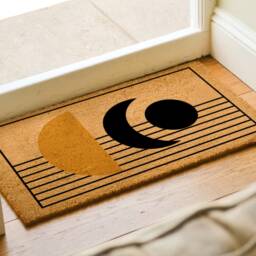 Chic Mid Century Modern Doormat, Retro Welcome Mat For Stylish Entryways, Mid-Century Rug, Housewarming Gift - thumbnail 2