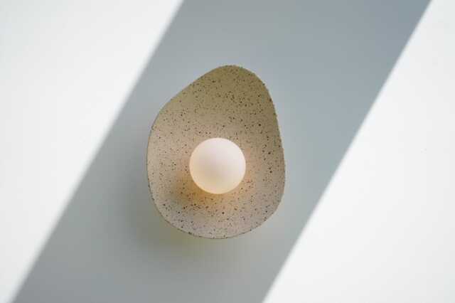 Luna Speckled Ceramic Wall Sconce - Handmade Clay Lamp - image 1