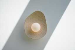 Luna Speckled Ceramic Wall Sconce - Handmade Clay Lamp