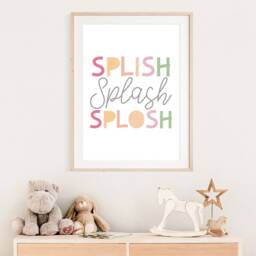 Splish Splash Splosh Bathroom Print, Kids Bathroom, Wall Art, Decor, Signs, Rules, Art - thumbnail 2
