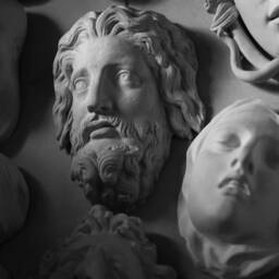 Greek God Plaster Cast, Bearded Man Wall Art Sculpture, Handmade By Sculptor Nicholas H Wood - thumbnail 3