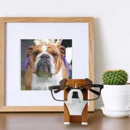 English Bulldog Eyeglass Stand - Bull Dog Gift Ornament - thumbnail 3