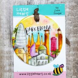 Barcelona Little City Landmark Ceramic Hanging Decoration Christmas Travel - thumbnail 4