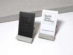 Geometric Concrete Business Card Holder - Perfect For Both Vertical & Horizontal Cards - thumbnail 1