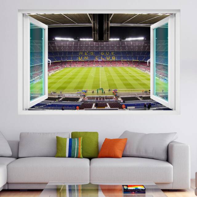 Barcelona Nou Camp Barca Football Stadium Wall Decal Sticker Mural Print Art Kids Bedroom Nursery Decor Bt23 - image 1