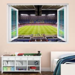Barcelona Nou Camp Barca Football Stadium Wall Decal Sticker Mural Print Art Kids Bedroom Nursery Decor Bt23 - thumbnail 2