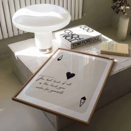 Ace Of Hearts Poster Motivational Quote, Elegant Home Decor - thumbnail 3