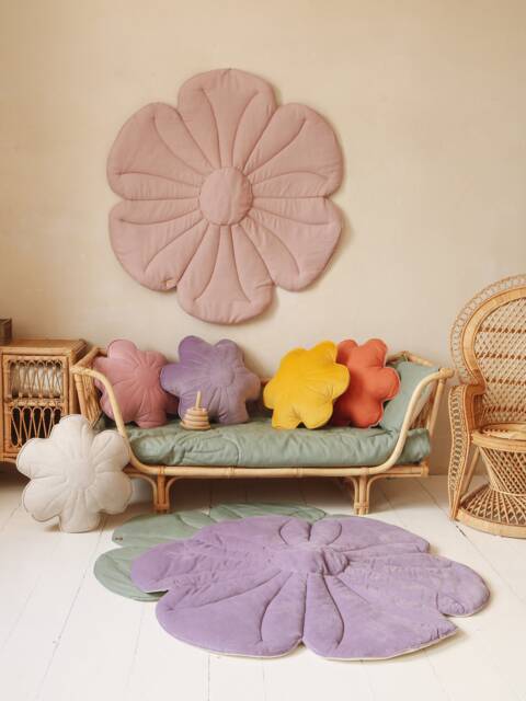 "Linen Flower Mat ""Powder Rose" - image 1