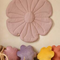 "Linen Flower Mat ""Powder Rose" - thumbnail 2