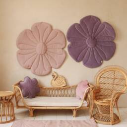 "Linen Flower Mat ""Powder Rose" - thumbnail 4