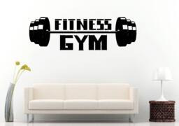 Gym Training Fitness Bodybuilding Wight Lifting Logo Emblem Sign Wall Decal Vinyl Sticker Mural Room Decor L602 - thumbnail 1