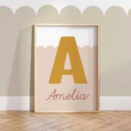 Set Of 6 Girls Personalised Positive Affirmation Gallery Wall Prints in Pastel, Flower Girl Nursery Bedroom Decor, Wildflower Poster Bundle - thumbnail 2