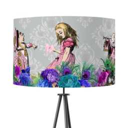 Lampshade Alice in Wonderland Mardi Gras Velvet - Drum Lamp Shade 25cm 30cm 35cm 40cm 45cm Table Lamp Shade, Ceiling Shade, Pendant - thumbnail 4