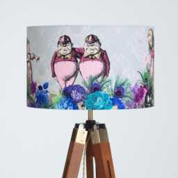 Lampshade Alice in Wonderland Mardi Gras Velvet - Drum Lamp Shade 25cm 30cm 35cm 40cm 45cm Table Lamp Shade, Ceiling Shade, Pendant - thumbnail 3