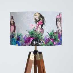 Lampshade Alice in Wonderland Mardi Gras Velvet - Drum Lamp Shade 25cm 30cm 35cm 40cm 45cm Table Lamp Shade, Ceiling Shade, Pendant - thumbnail 1