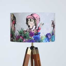 Lampshade Alice in Wonderland Mardi Gras Velvet - Drum Lamp Shade 25cm 30cm 35cm 40cm 45cm Table Lamp Shade, Ceiling Shade, Pendant - thumbnail 2