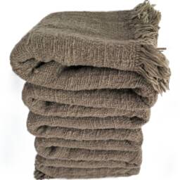 Handloomed Raw Cotton Fringe Throw Blanket, Boho Chic - 86x47 In - thumbnail 2