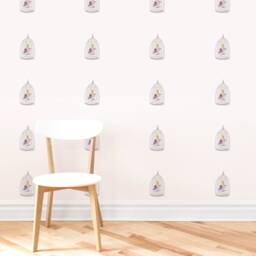 Birdcages - Spritz Fabric Wall Decal Pet House Mej - thumbnail 3