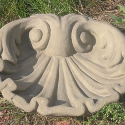 Shell Drinking Trough Bird Bath Art Sandstone D 14 - thumbnail 3