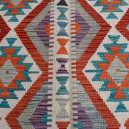 4'3x6'0 Ft Tribal Maimana Rug, Flatweave Afghan New Chubi Kilim Turkmen Oriental Rug, Vintage Rug For Bedroom, Livingroom Rug - thumbnail 2