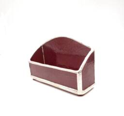 Purple Stained Glass Business Card Holder
