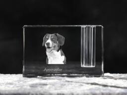Appenzeller Sennenhund , Crystal Pen Holder With Dog, Souvenir, Decoration, Limited Edition, Collection