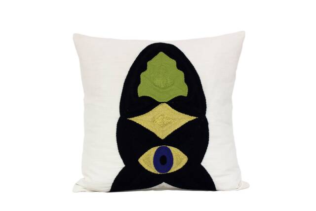 Photo Embroidered Pillow Jade
