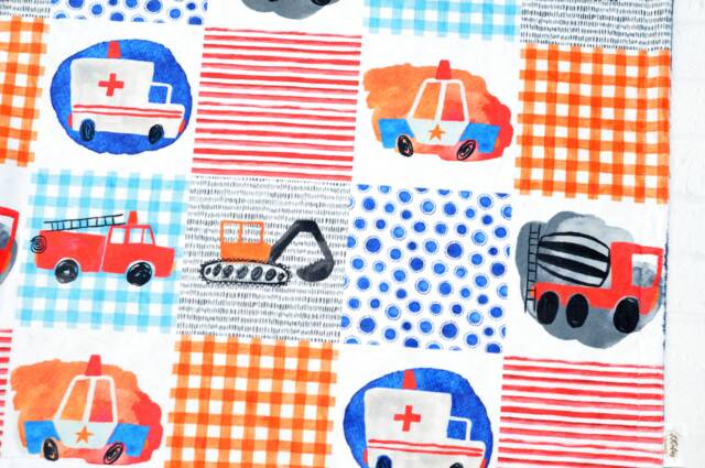 Personalized Baby Blanket-Cars Trucks Police Car Minky Blanket-Fire Engine - image 1