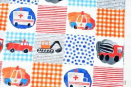 Personalized Baby Blanket-Cars Trucks Police Car Minky Blanket-Fire Engine - thumbnail 1
