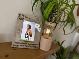 Horse Memorial Photo Frame Gift - Pet Loss in Memory If Love Could Have Saved You Personalised Driftwood 6x4 - thumbnail 1