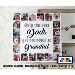 Grandad Dad Handmade Personalised Custom Best Quote Picture Photo Framed Wall Art Canvas Print Fathers Day Birthday Gift - thumbnail 2