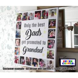 Grandad Dad Handmade Personalised Custom Best Quote Picture Photo Framed Wall Art Canvas Print Fathers Day Birthday Gift - thumbnail 1