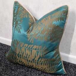 Emerald Green & Bronze Piped Cushion Cover Harlequin Extravagance Modern Home Decor For Chair Sofa & Bed Pillow Cover. Rectangle Oblong - thumbnail 3