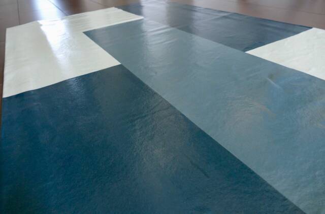 Geometric Block Canvas Floor Cloth - Rug - image 1