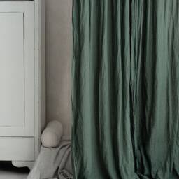 Gray Stonewashed Linen Curtain Panel, Soft Drapes, Luxurious Curtains - thumbnail 3