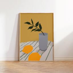 Lemon Tree Print, Wall Art, Abstract Citrus, Kitchen, Living Room, Bedroom, Plant Prints Gallery 2334 - thumbnail 3