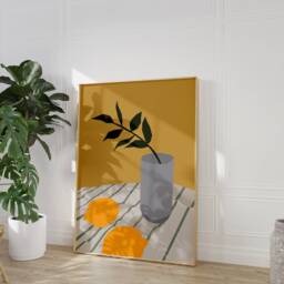 Lemon Tree Print, Wall Art, Abstract Citrus, Kitchen, Living Room, Bedroom, Plant Prints Gallery 2334 - thumbnail 2
