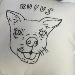 Custom Hand-Embroidered Pet Portait Pillow With Watercolor - thumbnail 2
