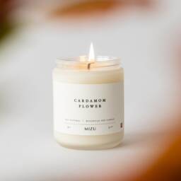 Cardamom Flower Essential Oil Candle - Natural Soy Wax, 50 Hr - thumbnail 1