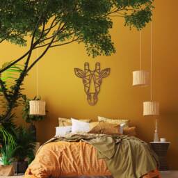 Giraffe Wall Art Decor - Home Nursery Animal Safari Wooden Africa Wildlife Jungle Kids Bedroom - thumbnail 2