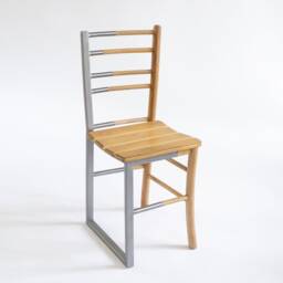 Eclectic Metal & Wood Chair, Accent Industrial Coffee Shop Repurposed Furniture For Restaurant & Hotel Decor, Primitive