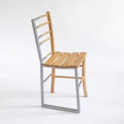 Eclectic Metal & Wood Chair, Accent Industrial Coffee Shop Repurposed Furniture For Restaurant & Hotel Decor, Primitive - thumbnail 2