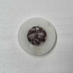 Luminous Alabaster Wall Sconce With Calacatta Marble Medallion, Modern Minimalist Handmade Sconce, Lamp, Art - thumbnail 4