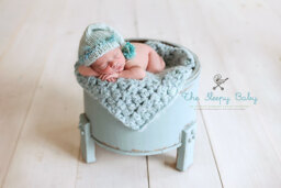 Powder Blue Newborn Baby Blanket Photo Prop