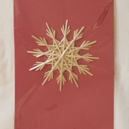 Christmas Tree Decoration - Handmade German Straw Star Ornament Design 2 - thumbnail 3
