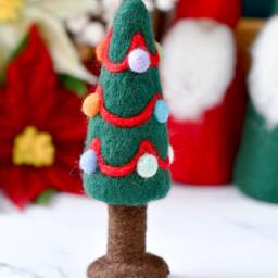 Felt Christmas Tree With Colourful Ornament Dots - Toy - thumbnail 3